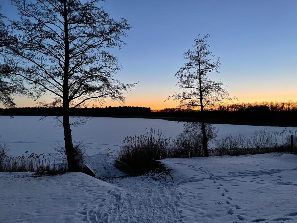 5 Sterne-Ferienhaus Eisvogel Am See Mit Sauna Und Kamin Krakow am See Kültér fotó