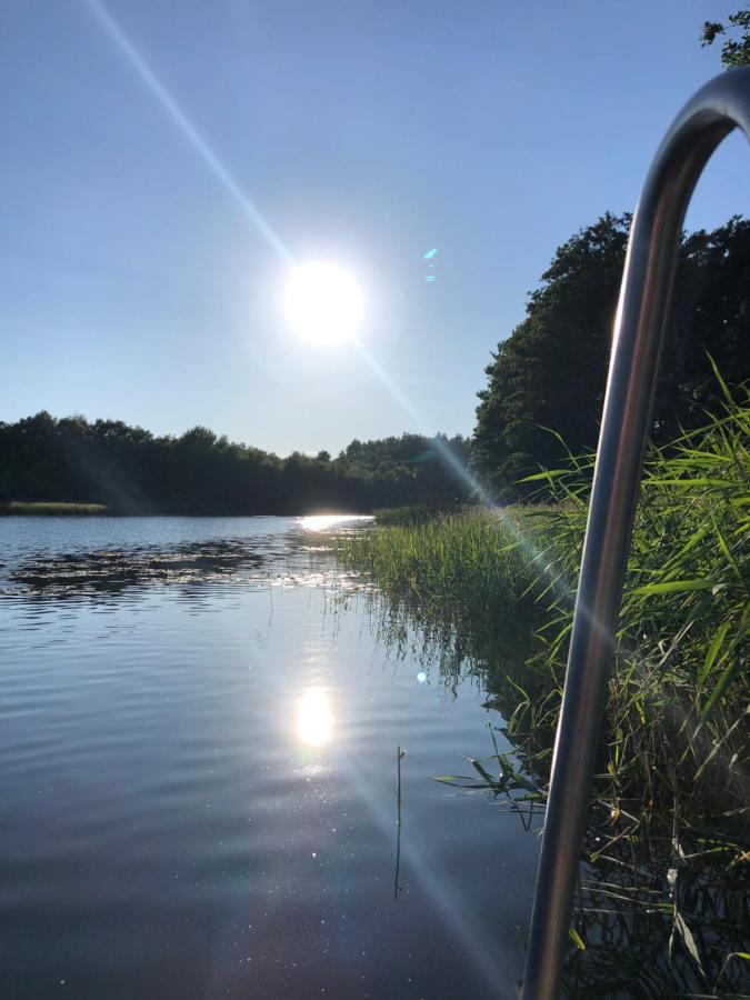 5 Sterne-Ferienhaus Eisvogel Am See Mit Sauna Und Kamin Krakow am See Kültér fotó